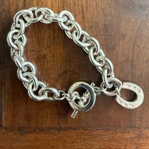 Ralph Lauren Sterling Silver plated equestrian themed toggle bracelet